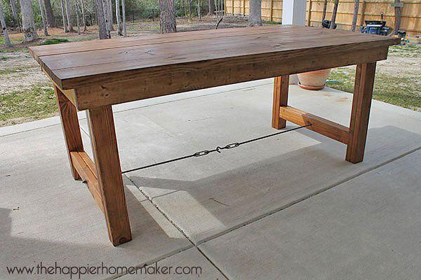 Diy Outdoor Dining Tables Abigal, Outdoor Wooden Table Plans Free