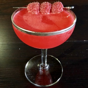 My spouse made a cocktail with my raspberries!